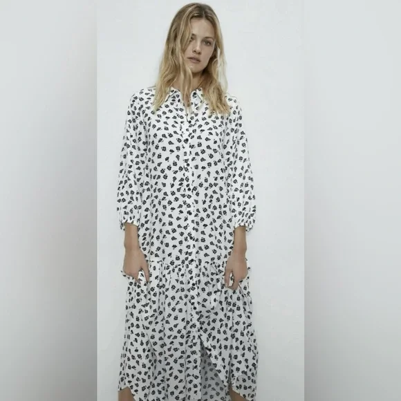 knee length dresses for ladies Green Floral Print Viscose Maxi Dress main image 0